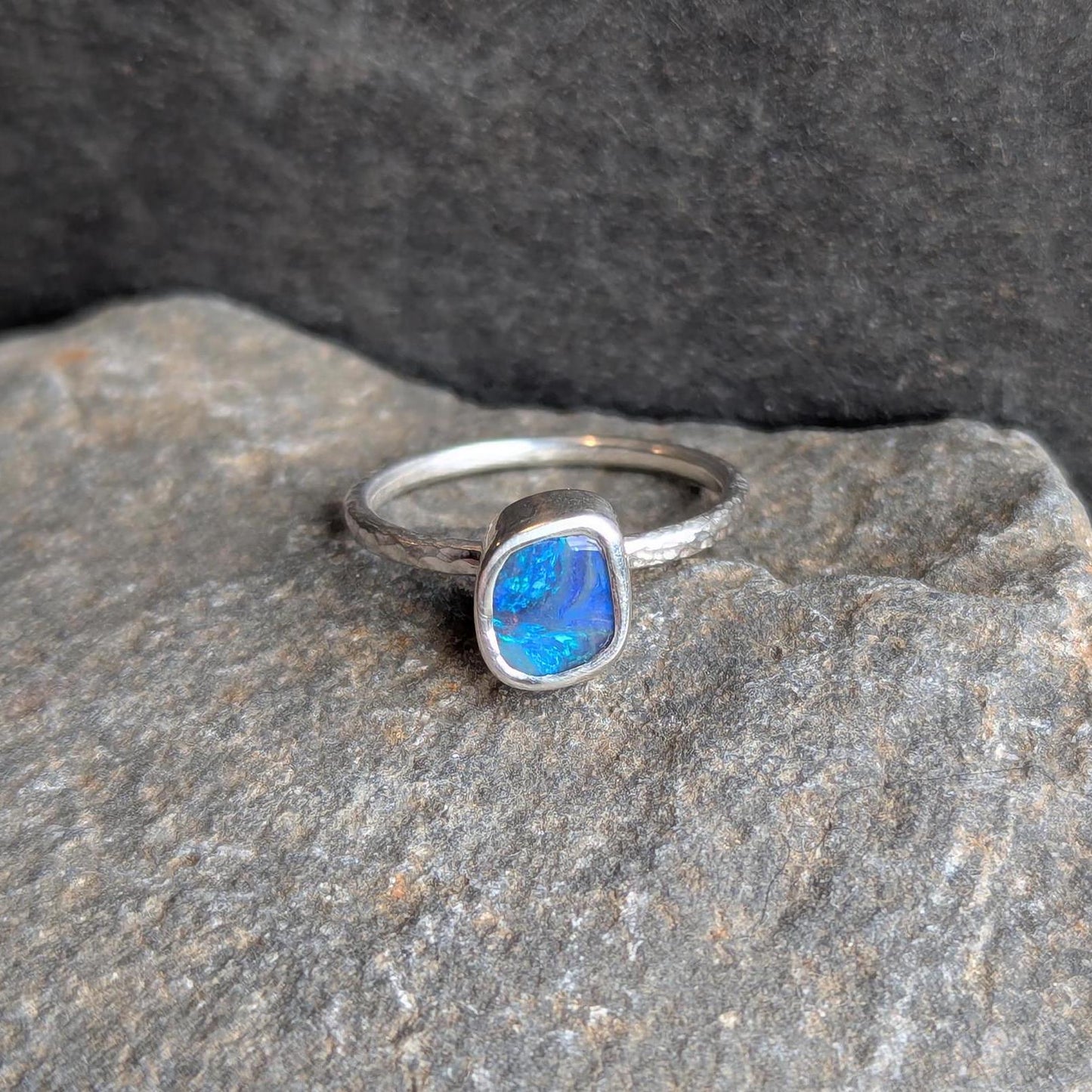Australian Boulder Opal Ring - Size 6