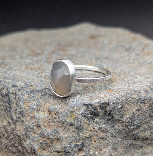 Gray Moonstone Ring - Size 7