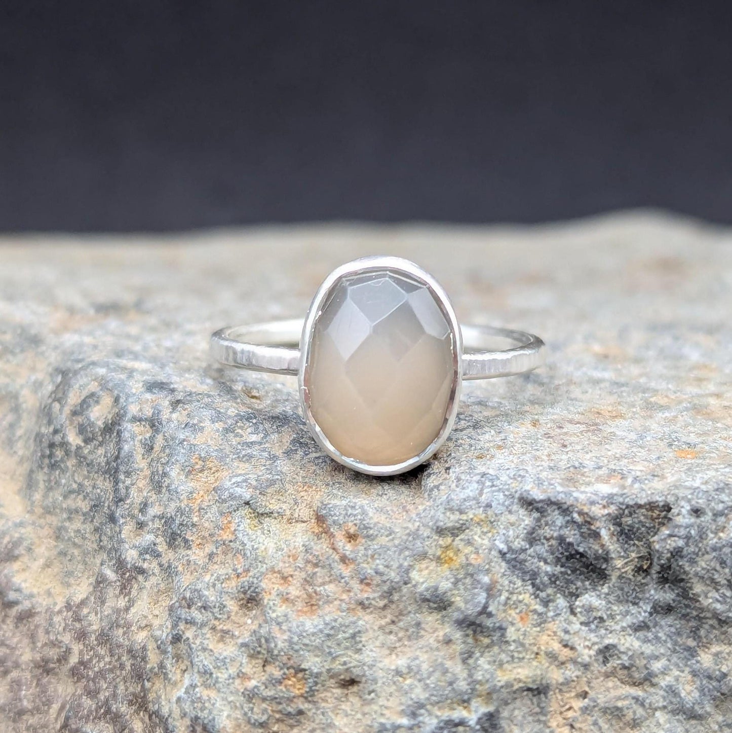 Gray Moonstone Ring - Size 7