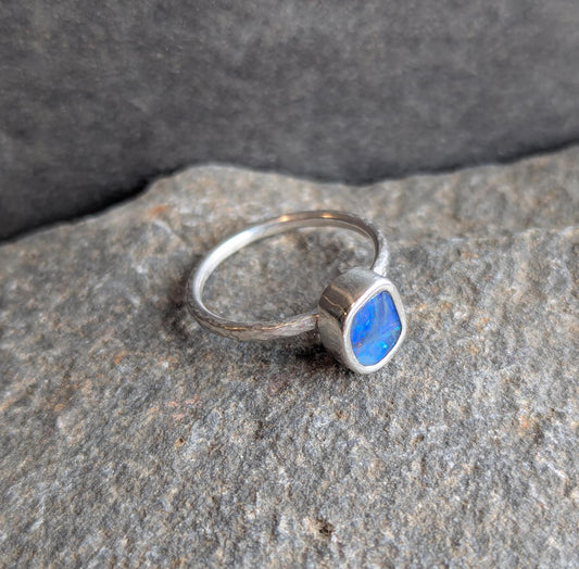 Australian Boulder Opal Ring - Size 6