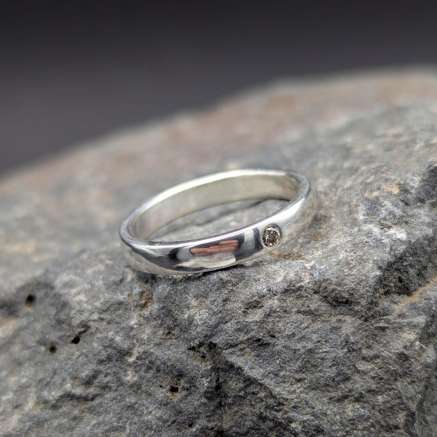Diamond Flush Set Ring - Size 7