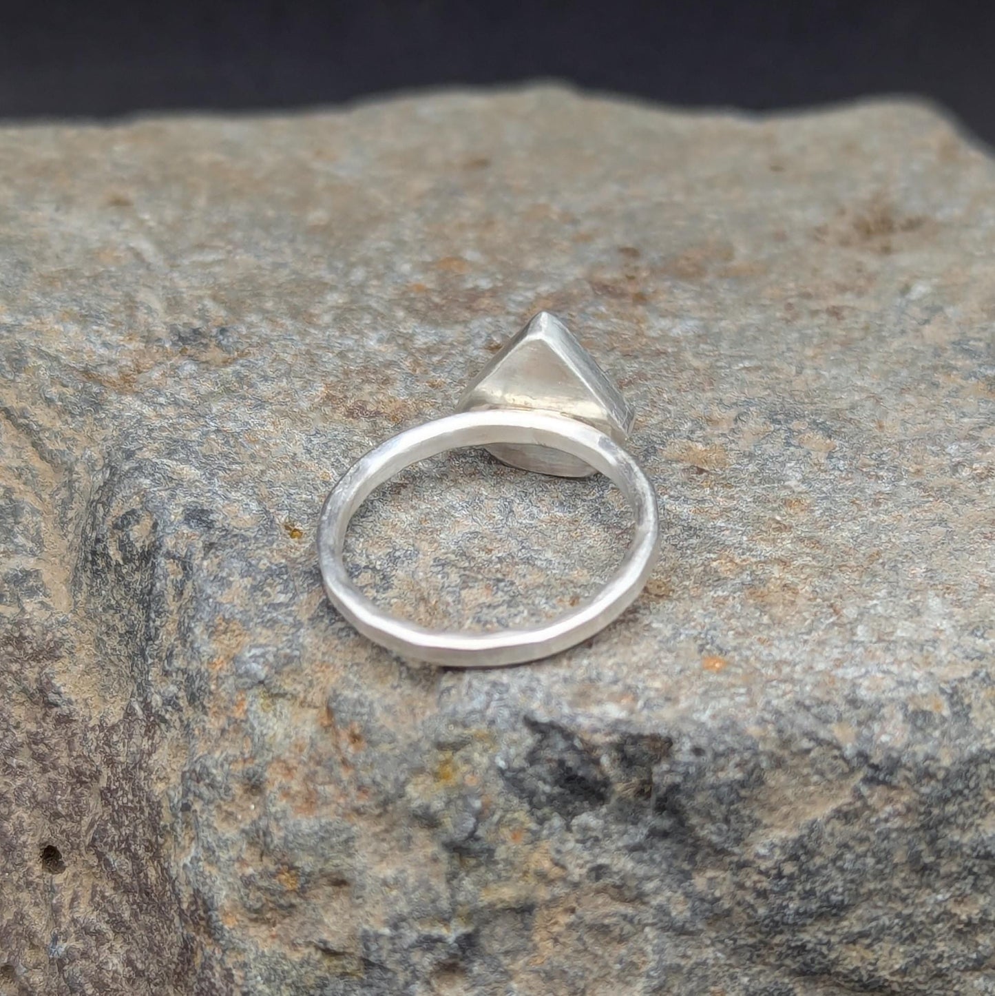 Shield Cut Strawberry Quartz Ring - Size 6