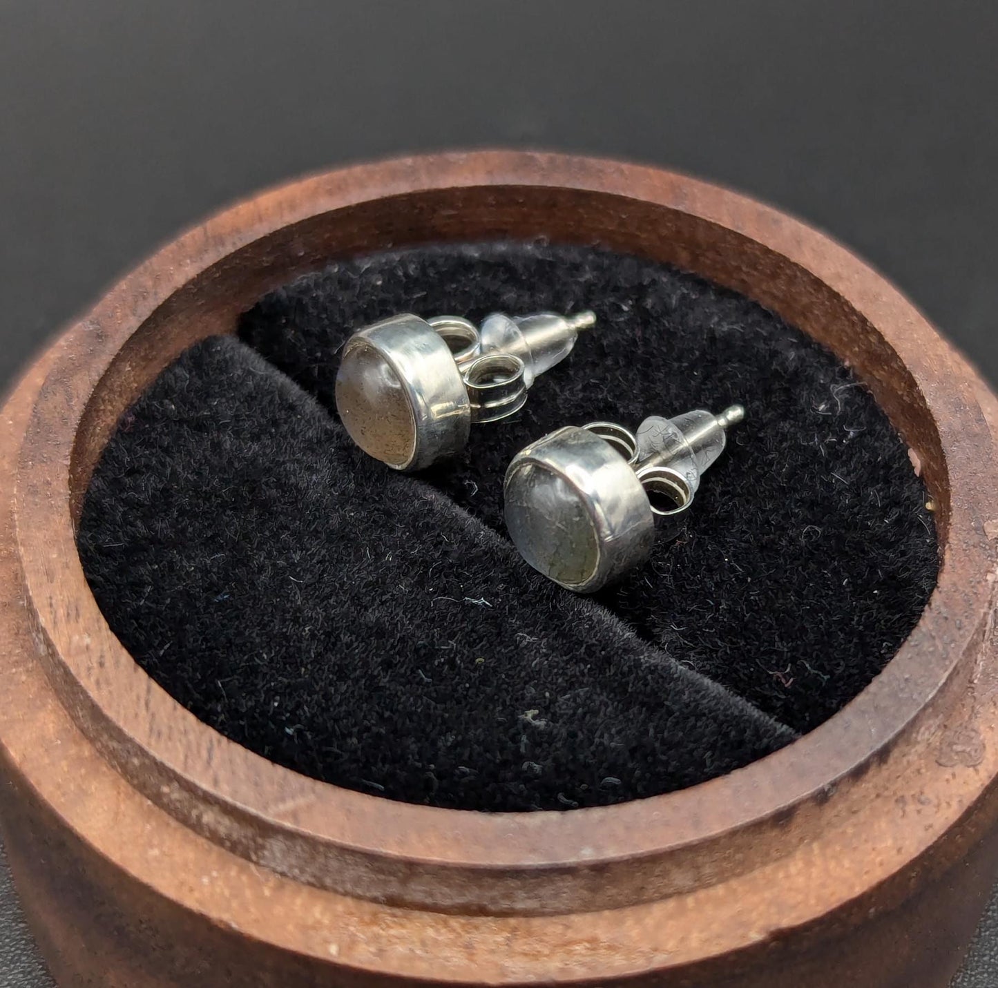 Labradorite Stud Earrings - 6mm