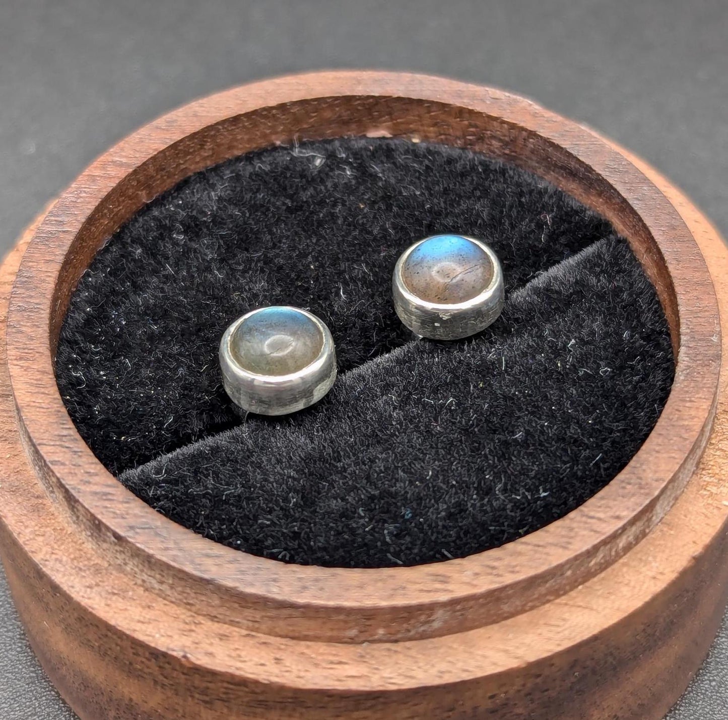 Labradorite Stud Earrings - 6mm