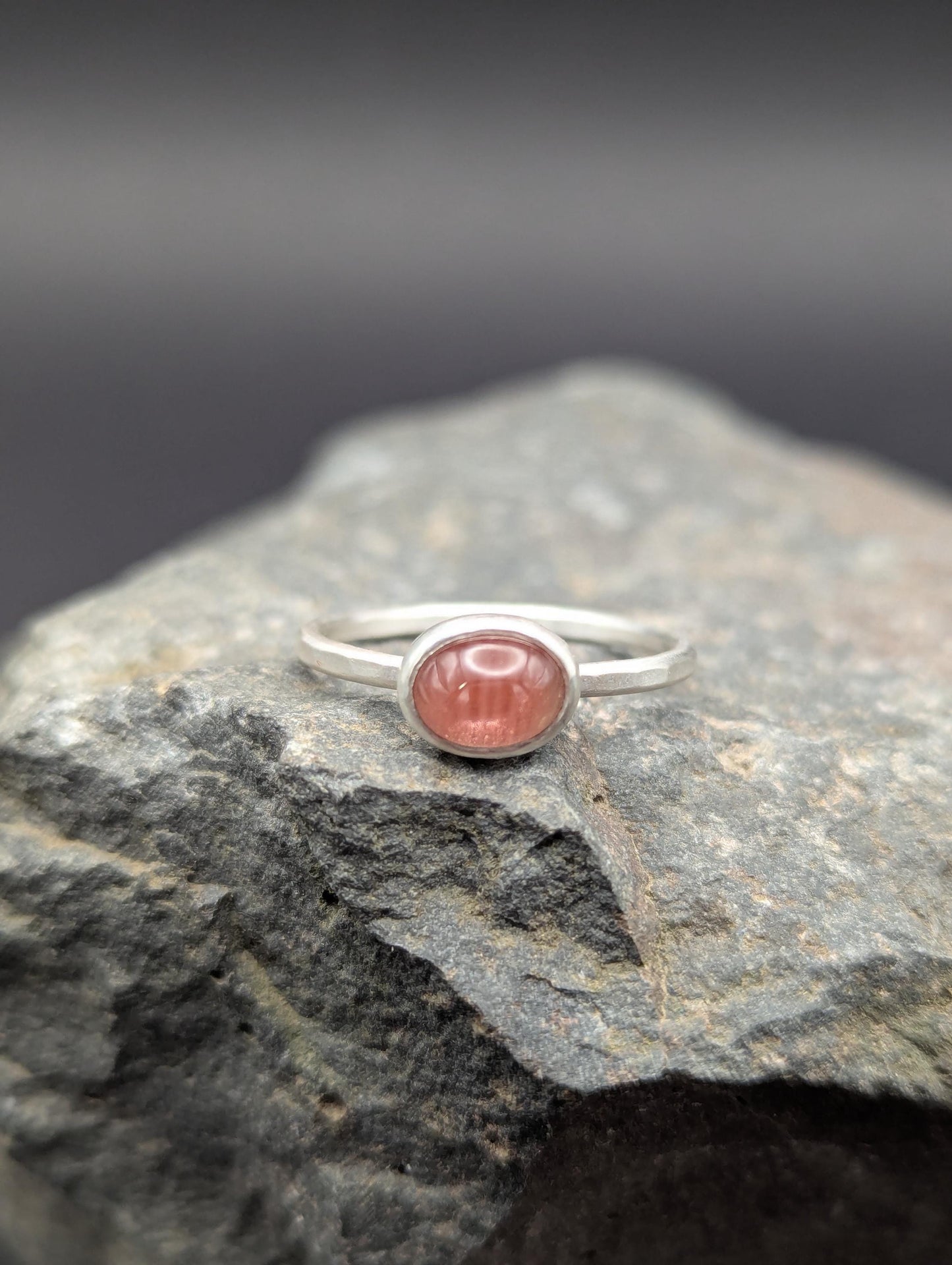 Shimmering Oregon Sunstone Ring - Size 9.25