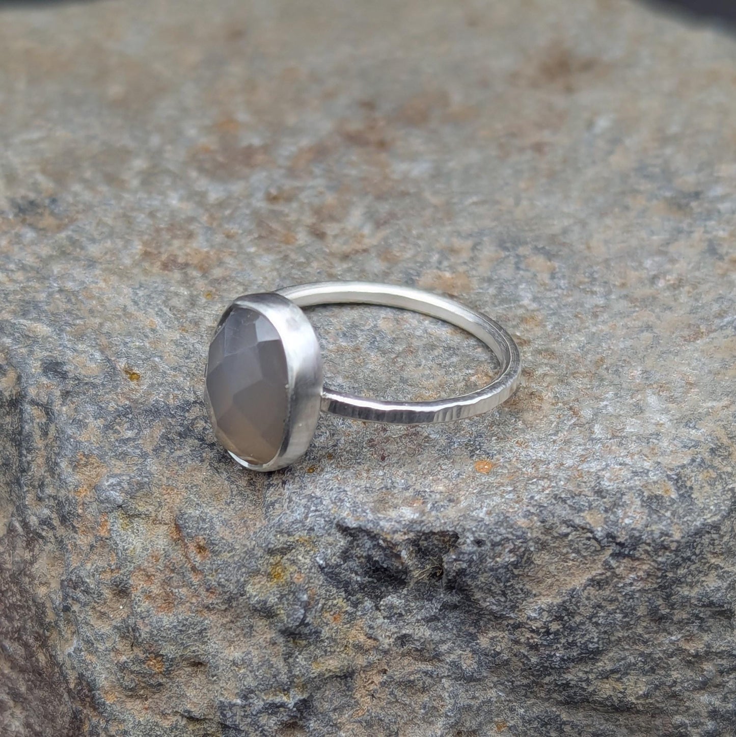 Gray Moonstone Ring - Size 7