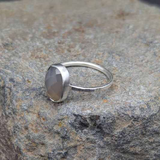 Gray Moonstone Ring - Size 7