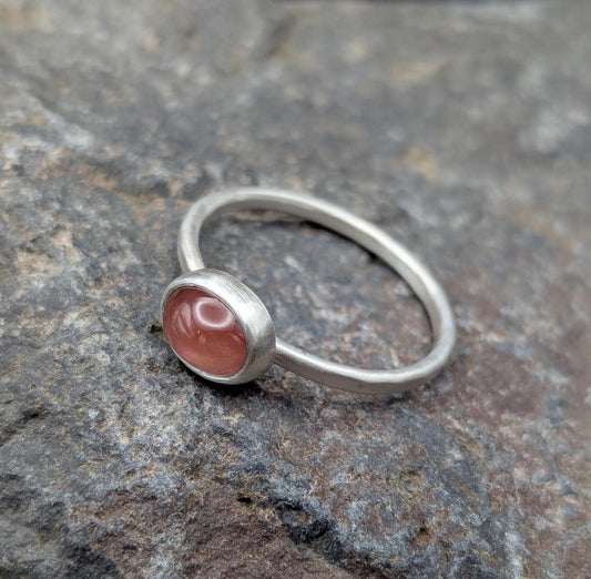 Shimmering Oregon Sunstone Ring - Size 9.25