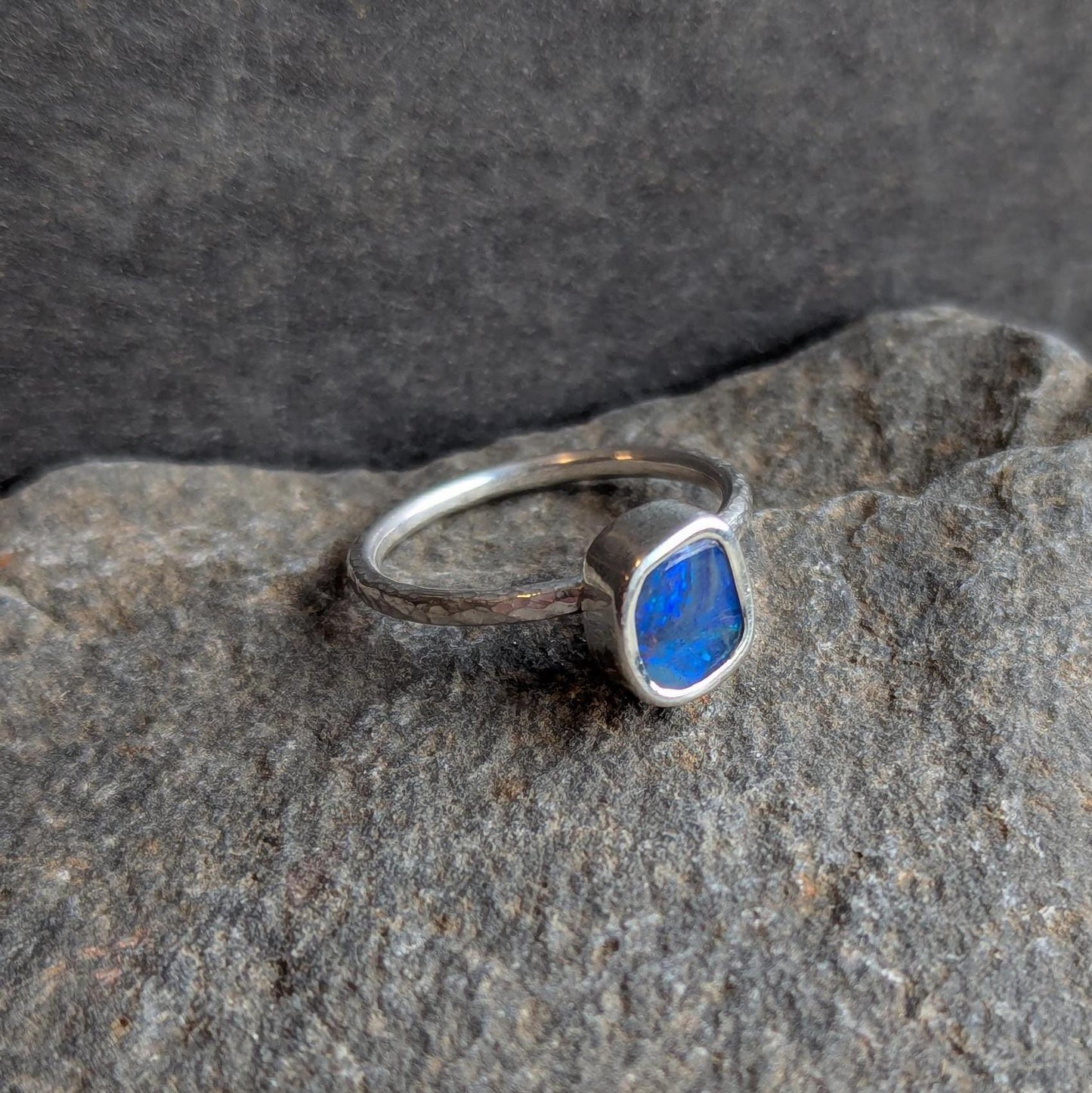 Australian Boulder Opal Ring - Size 6