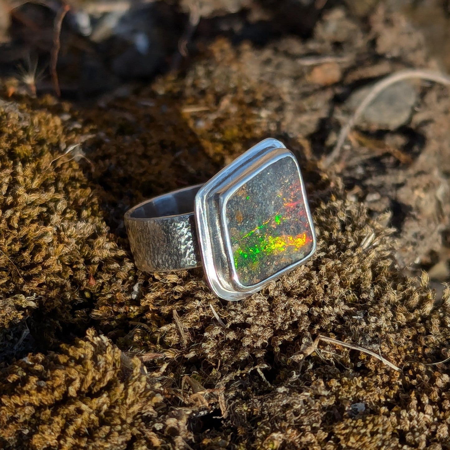 Australian Boulder Opal Ring - Size 9