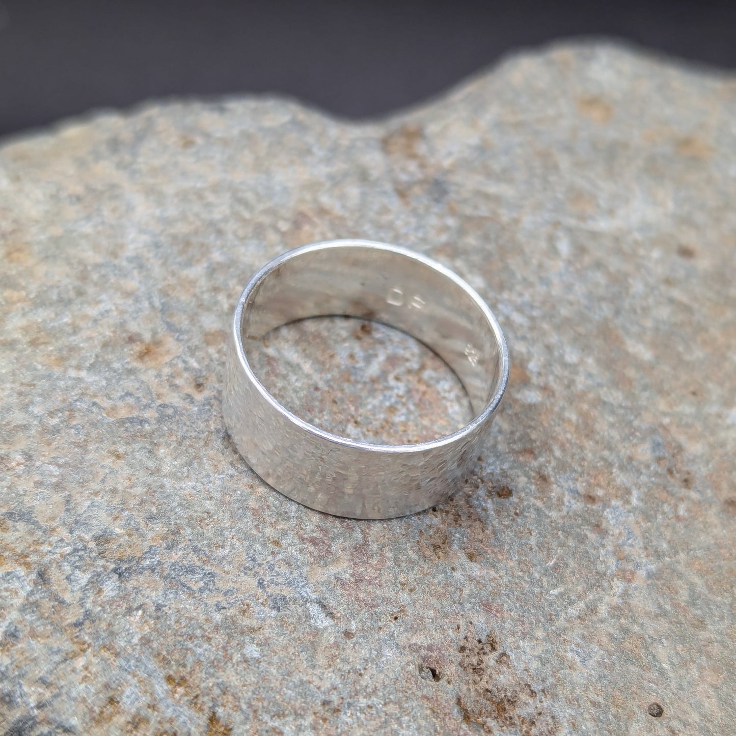 Wide textured ring