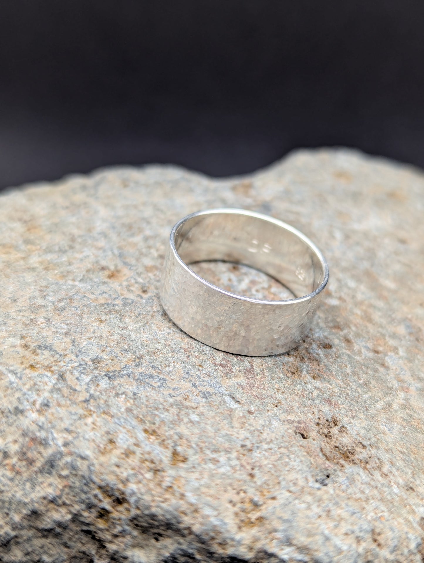 Wide textured ring
