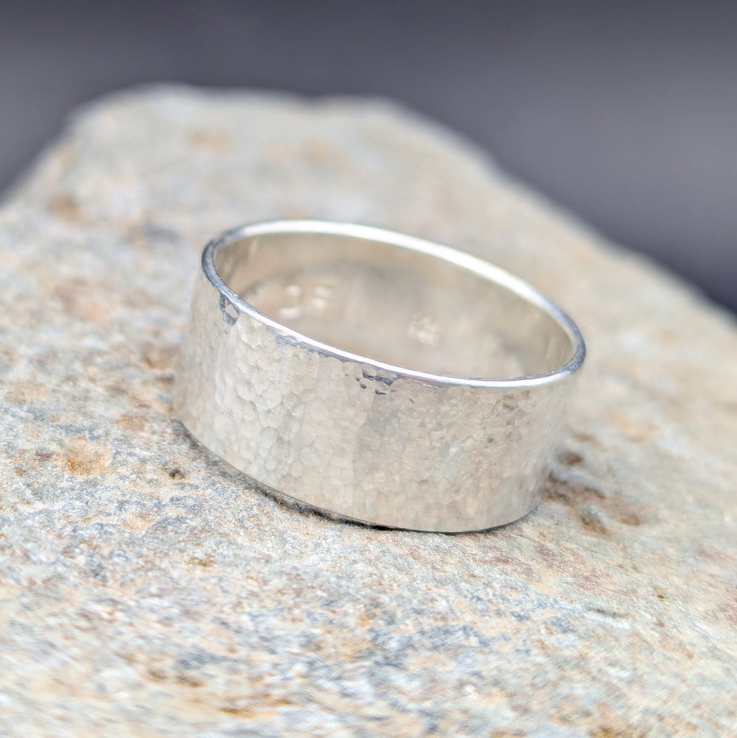 Wide textured ring