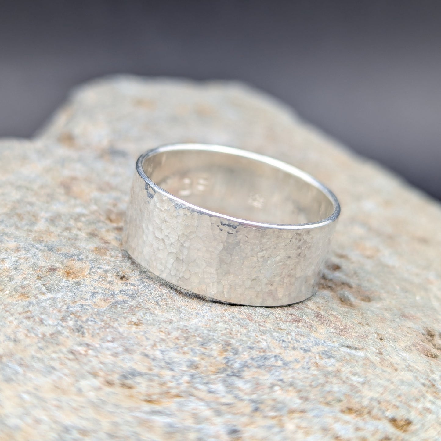 Wide textured ring