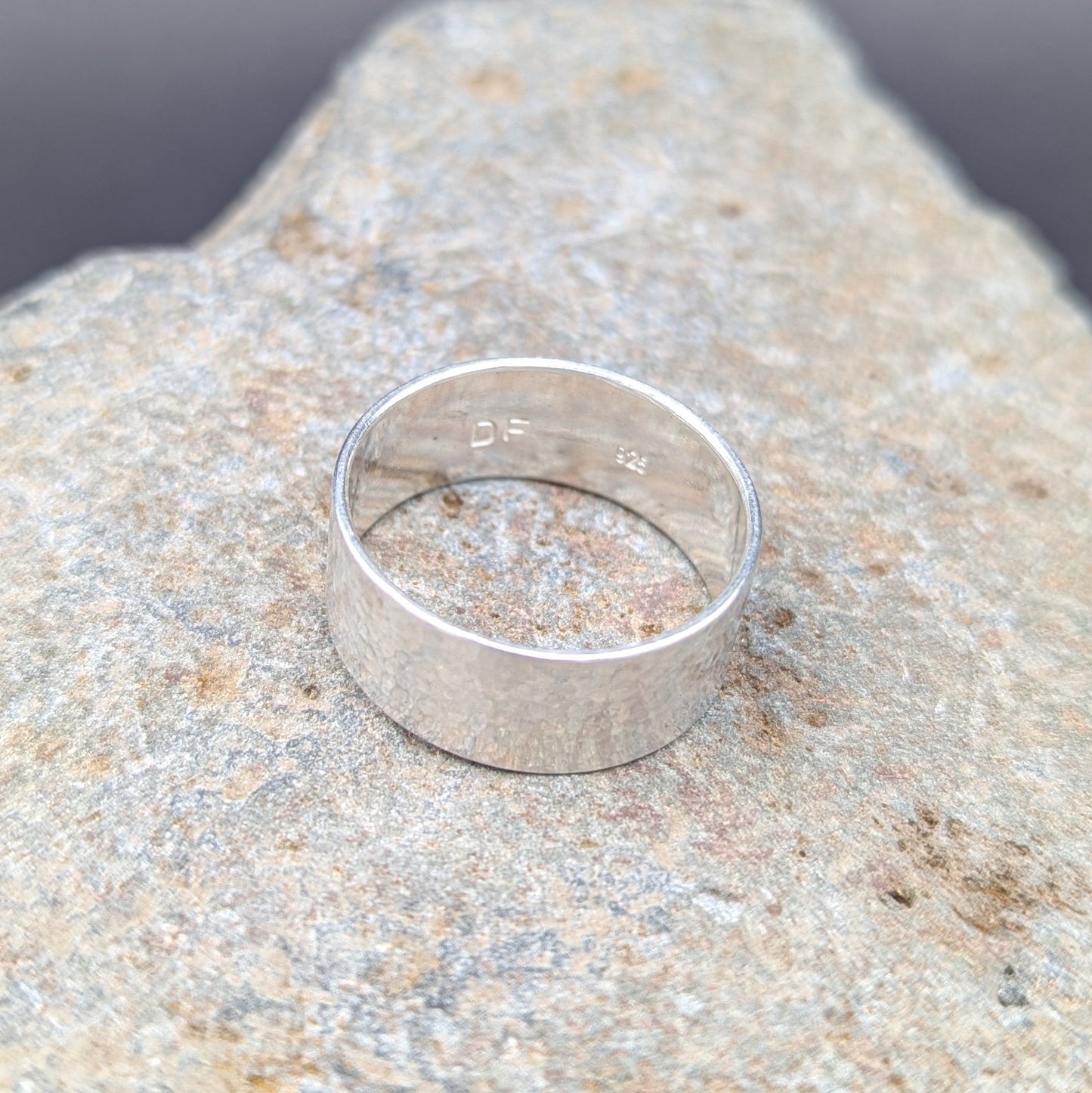 Wide textured ring
