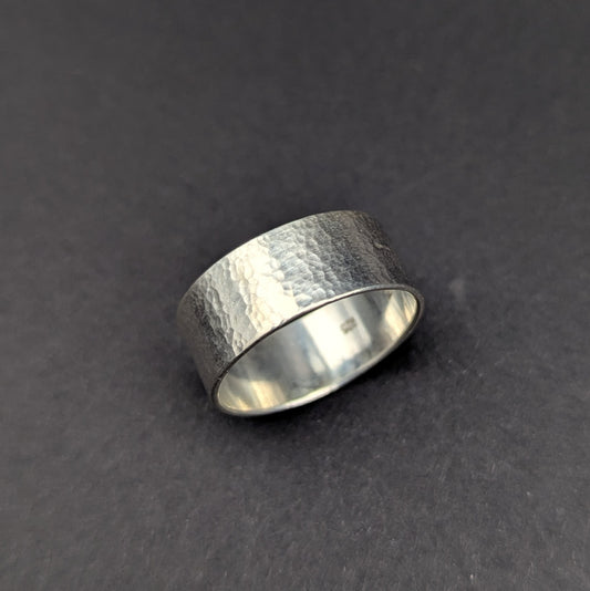 Wide textured ring