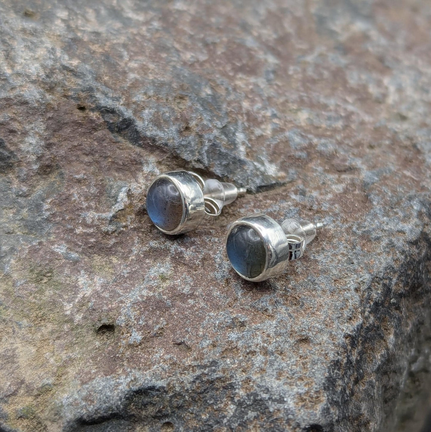 Labradorite Stud Earrings - 6mm