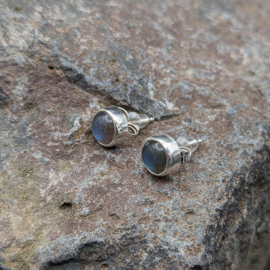 Labradorite Stud Earrings - 6mm