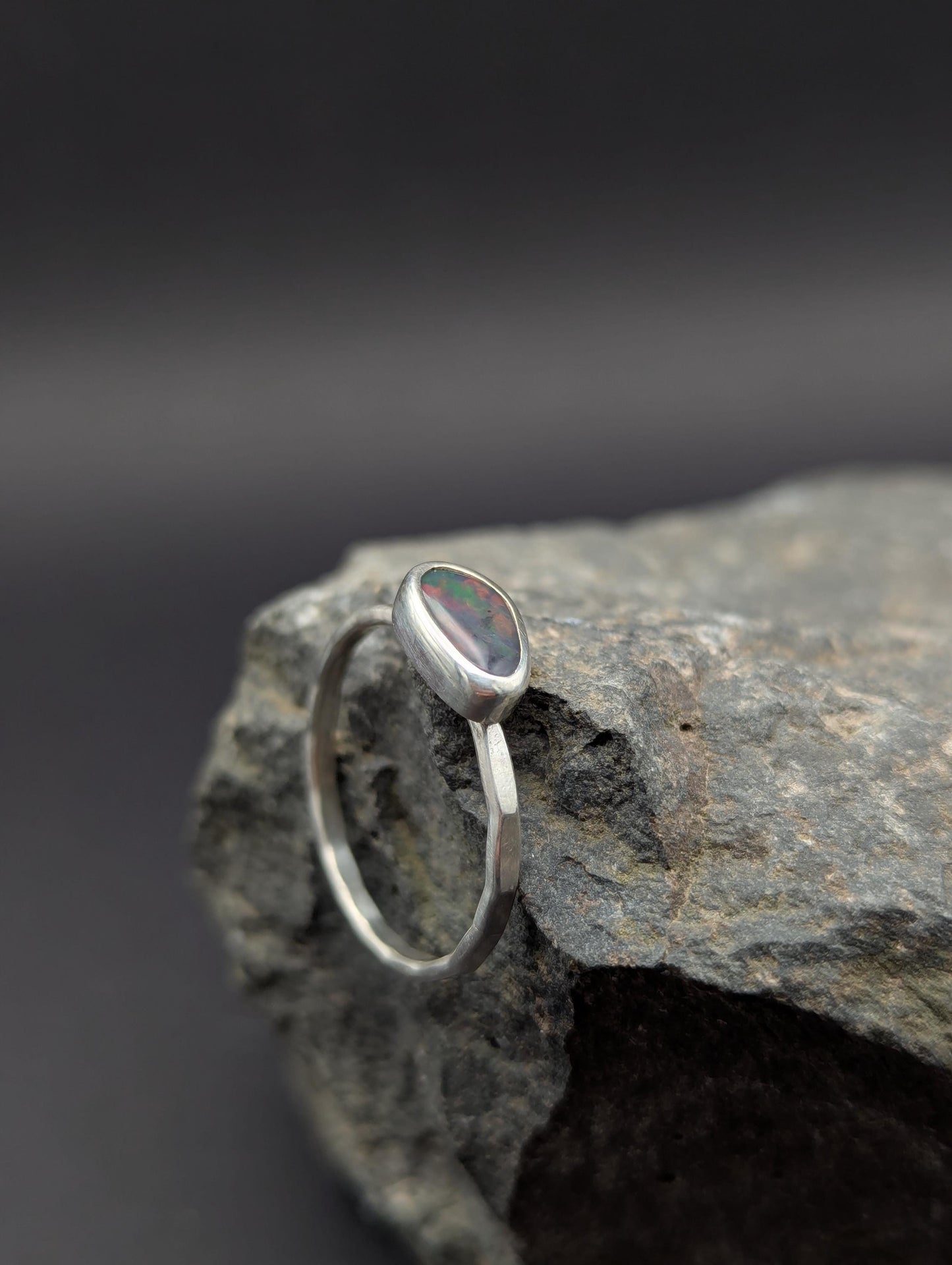 Lightning Ridge Opal Ring - Size 9.25