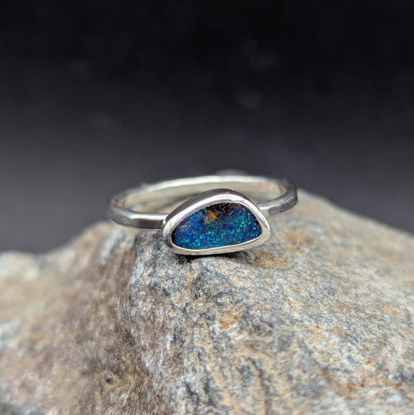 Australian Boulder Opal Ring - Size 7