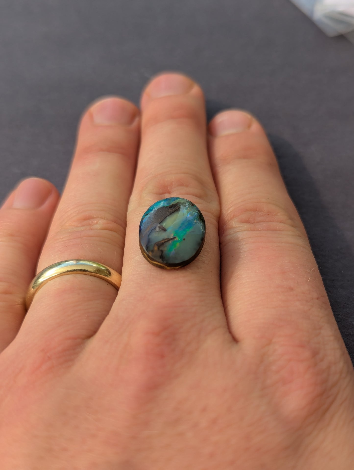 Australian Boulder Opal Polished Stone