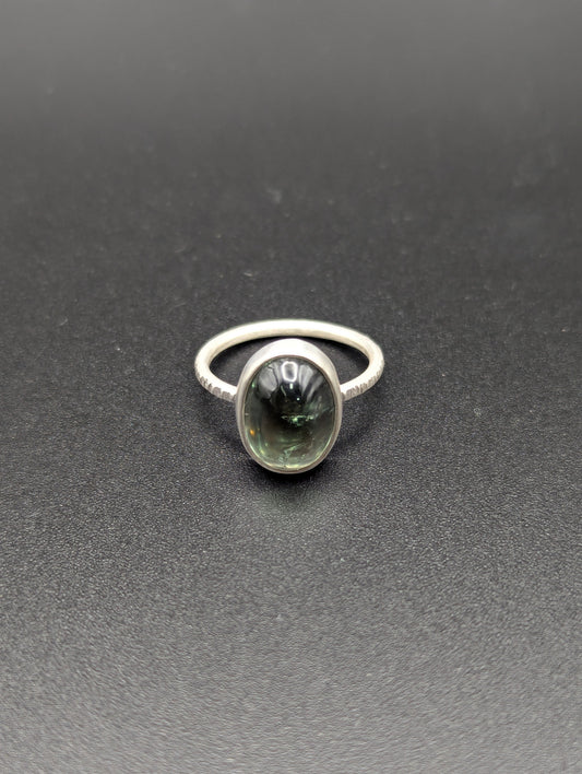 Olive Green Tourmaline Ring - Size 6