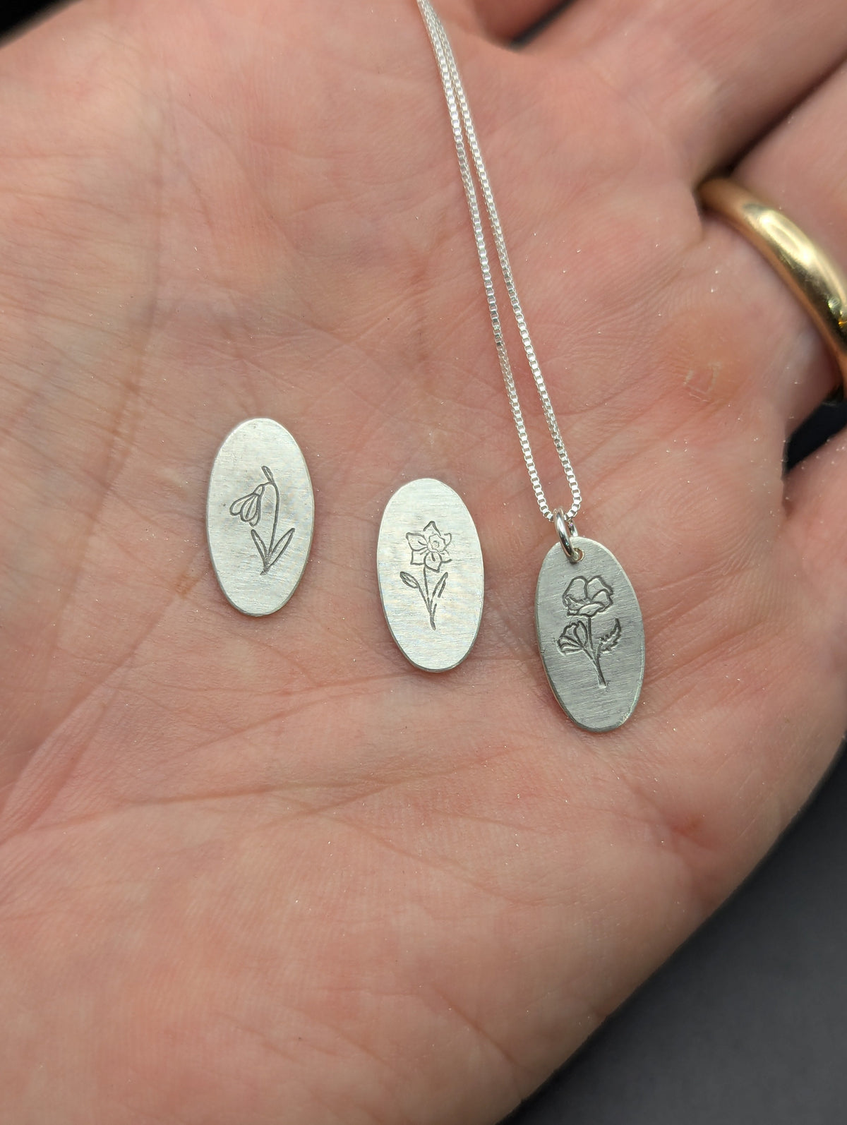 Birth Month Flower Pendant