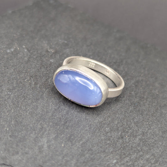 Turkish Blue Agate Ring - Size 8.5