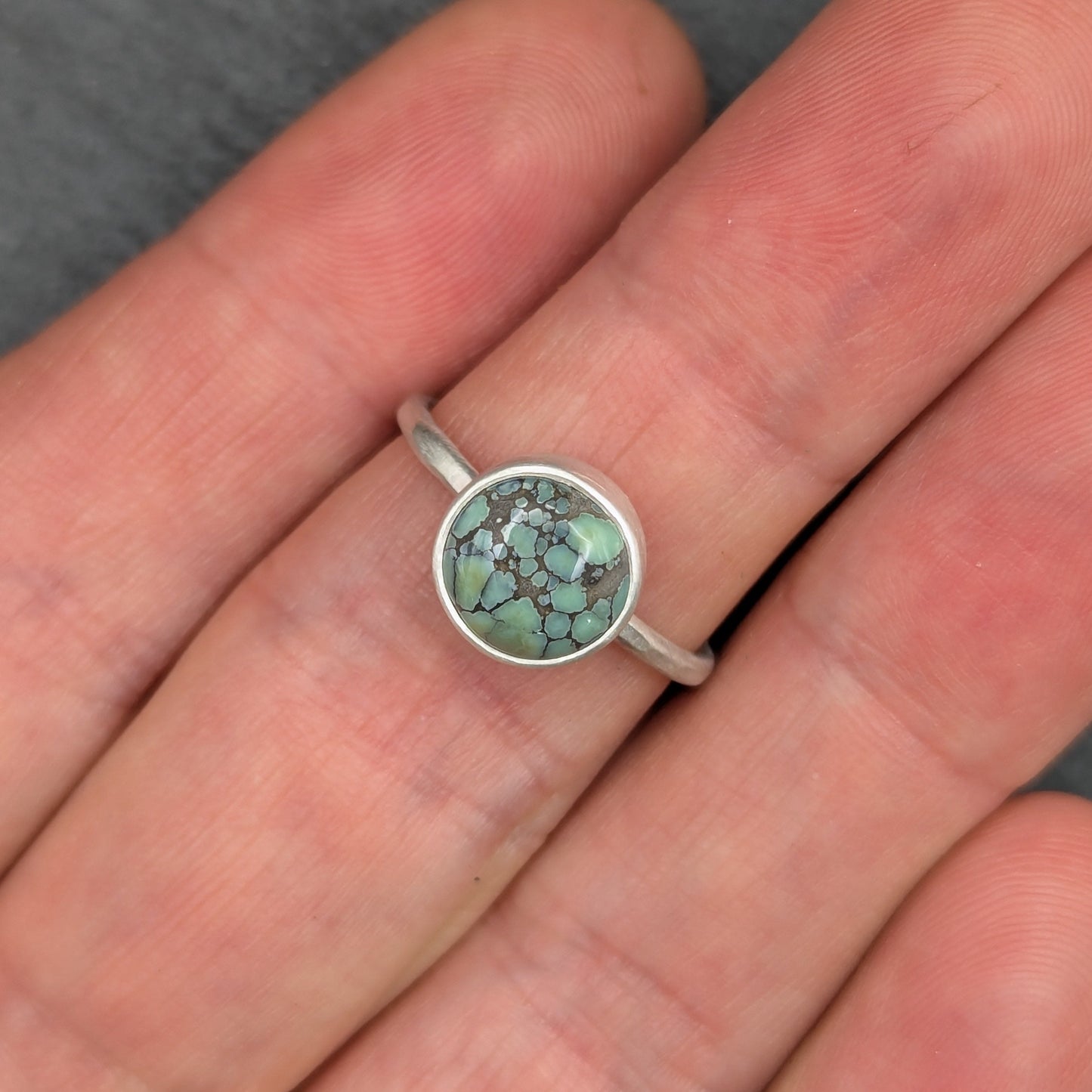 Desert Bloom Variscite Ring - Size 8.5