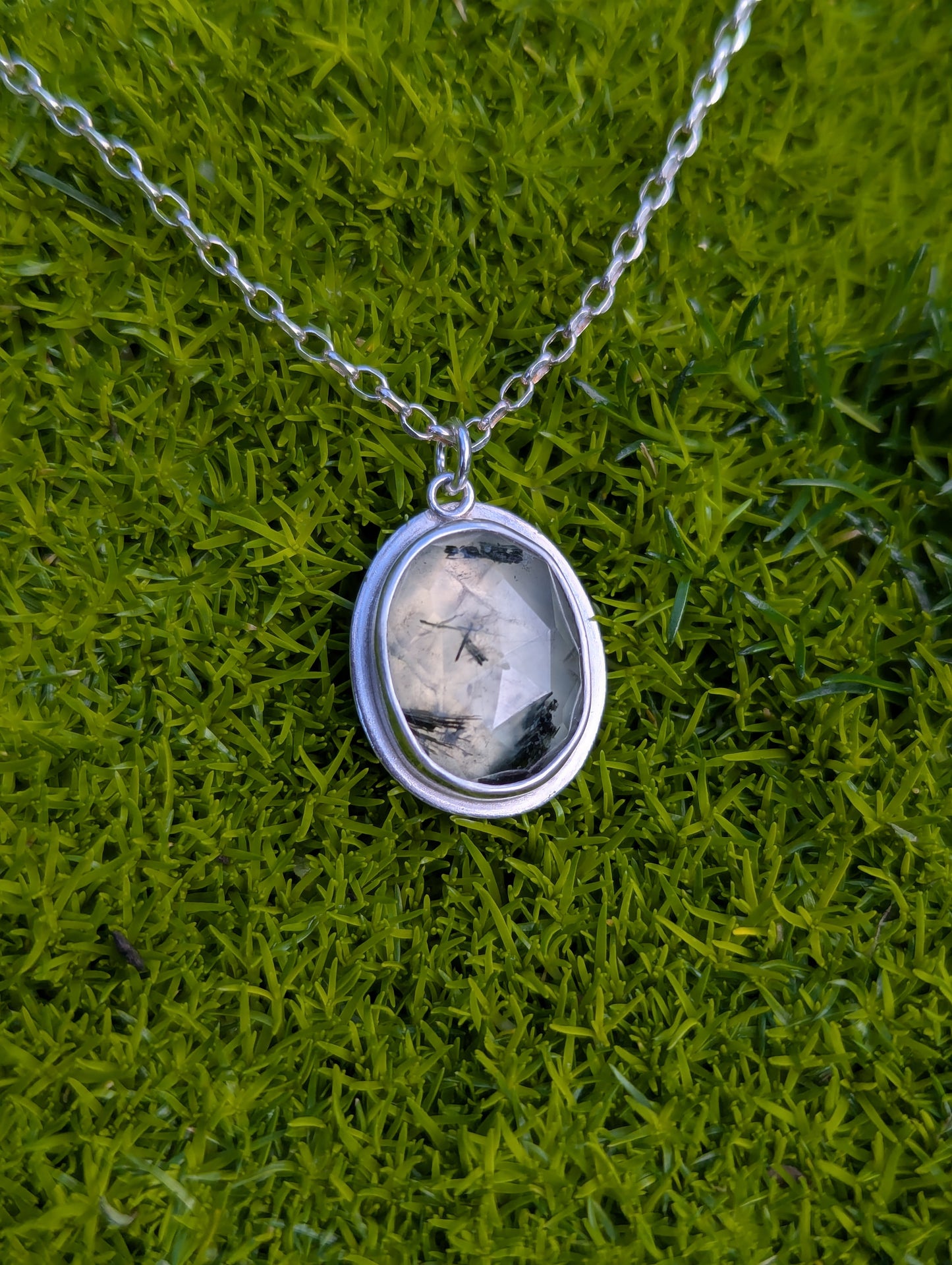 Rose Cut Prehnite Necklace