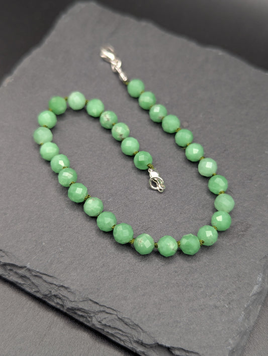 Knotted Chrysoprase Bracelet