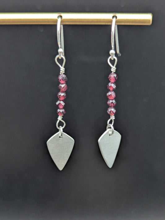 Garnet Drop Earrings