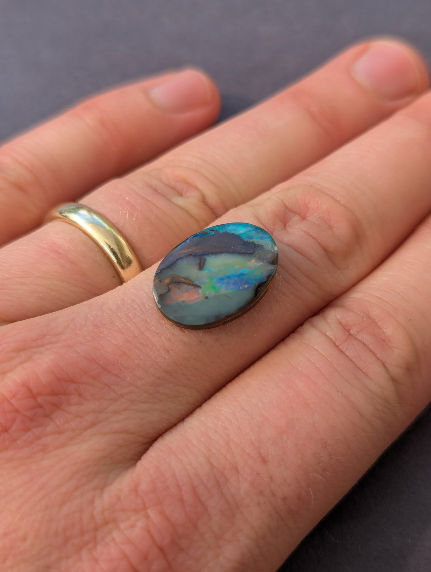 Australian Boulder Opal Polished Stone