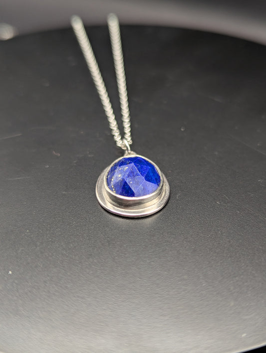 Rose Cut Lapis Necklace