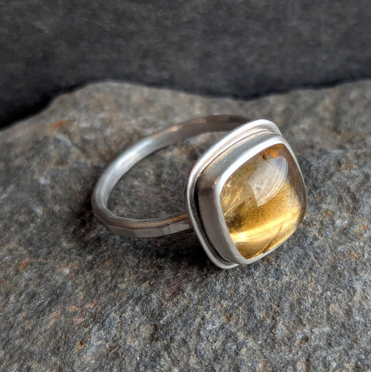 Citrine Cabochon Ring- Size 5.75