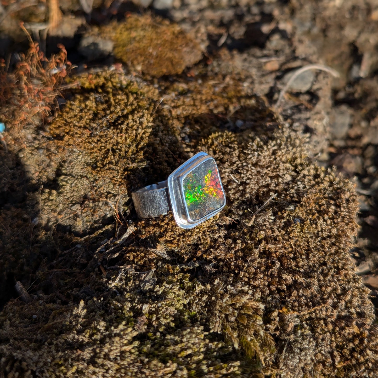 Australian Boulder Opal Ring - Size 9