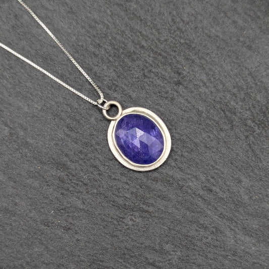 Rose Cut Tanzanite Necklace