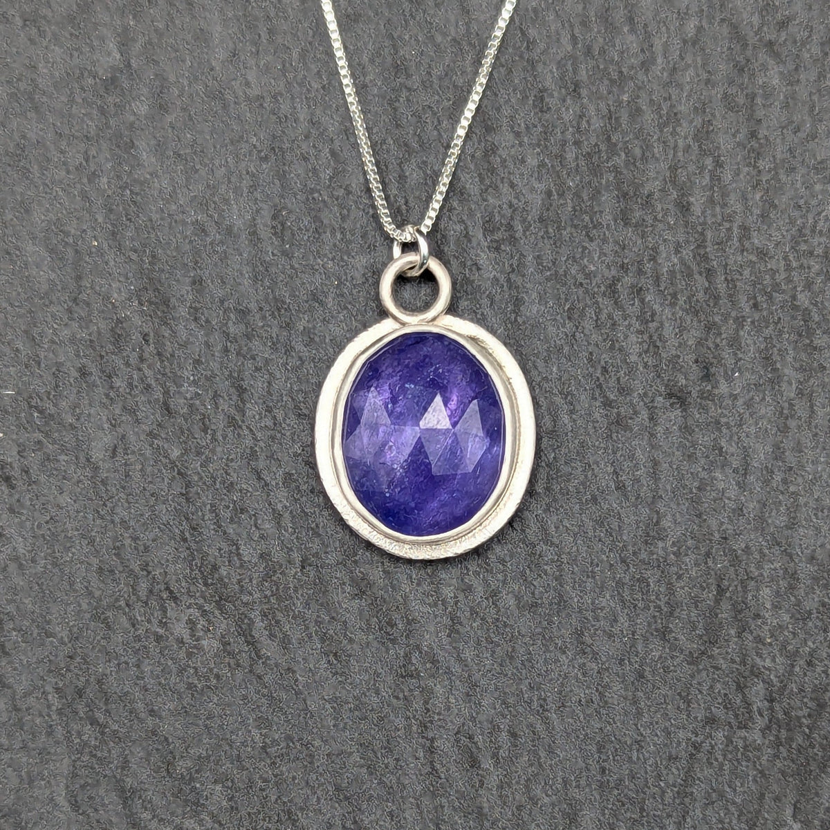 Rose Cut Tanzanite Necklace