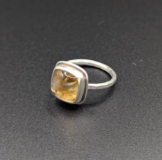 Citrine Cabochon Ring- Size 5.75