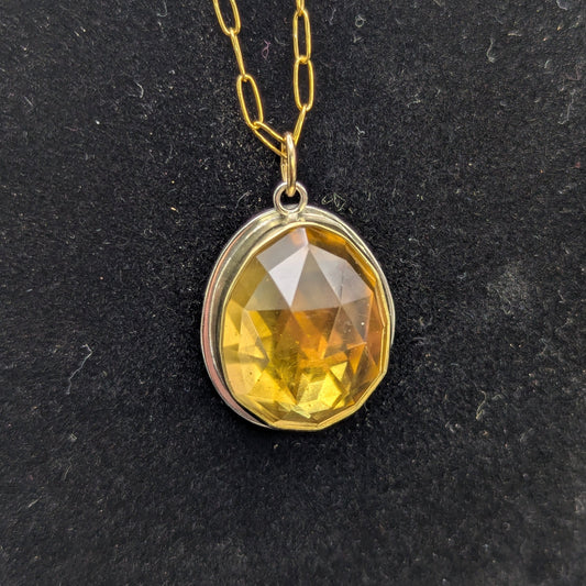 Rose Cut Citrine Necklace