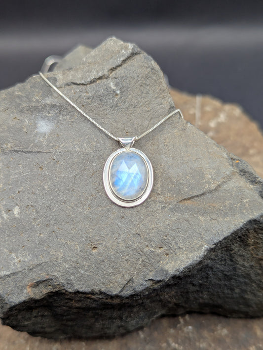 Rose Cut Moonstone Necklace