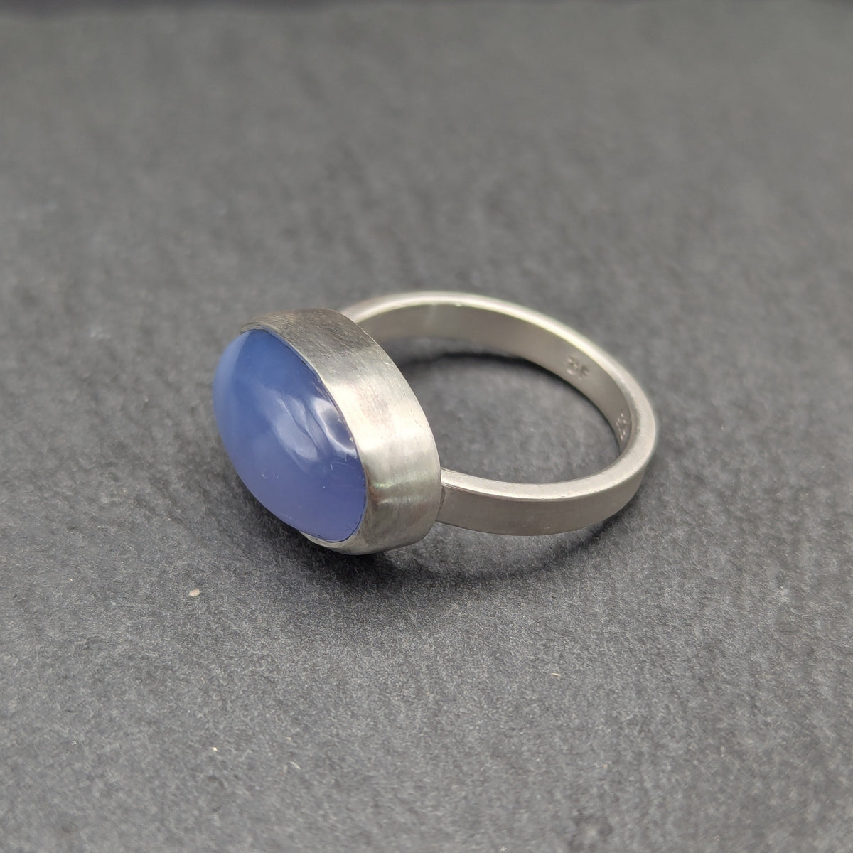 Turkish Blue Agate Ring - Size 8.5