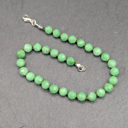 Knotted Chrysoprase Bracelet