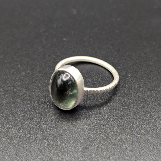 Olive Green Tourmaline Ring - Size 6