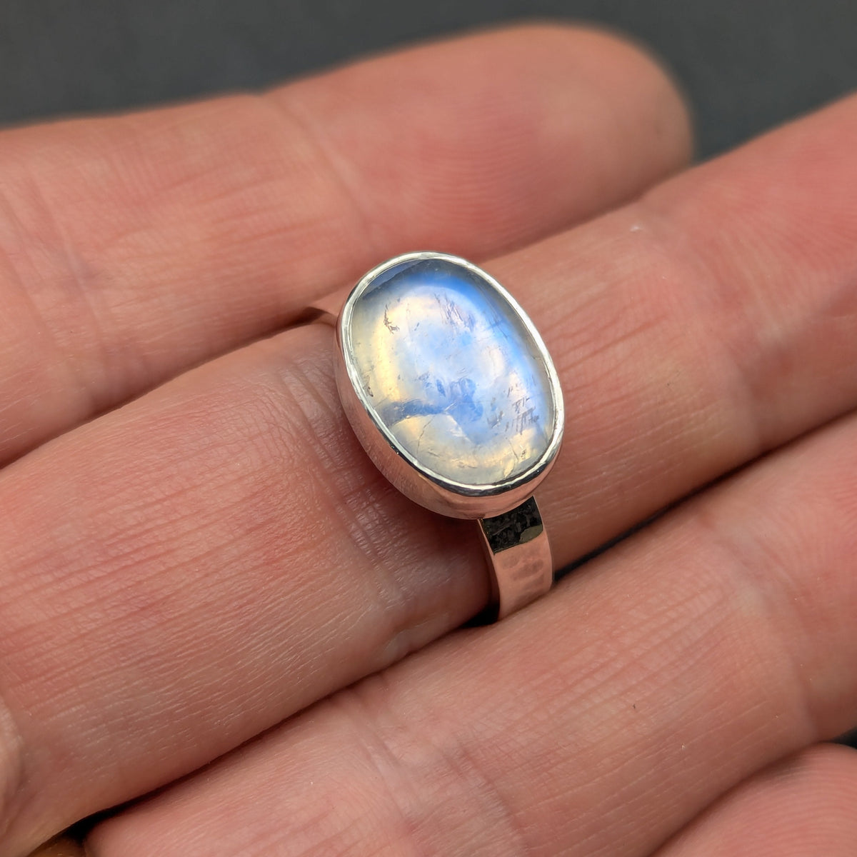 Moonstone Cabochon Ring - Size 9.5