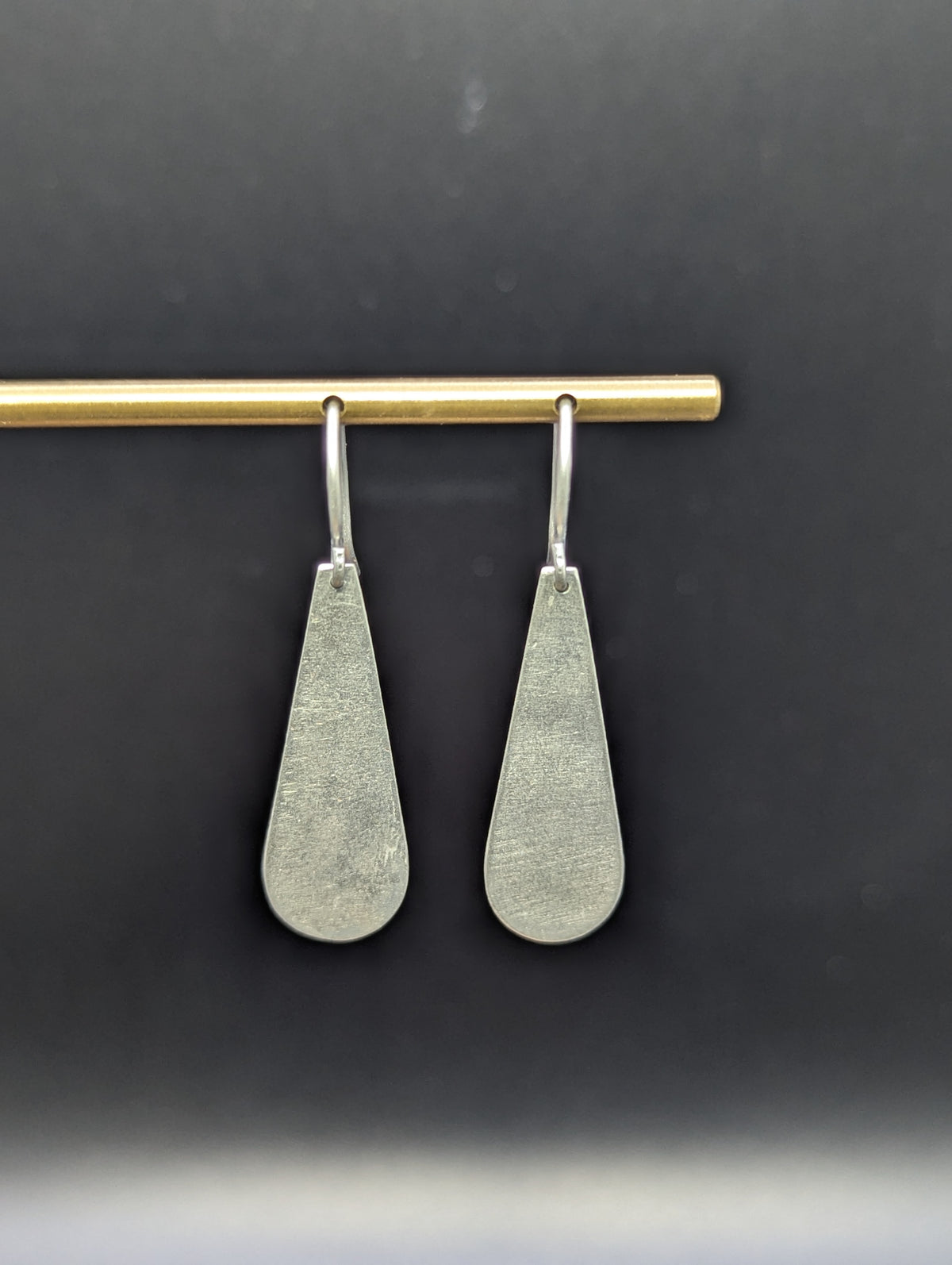 Long Silver Drop Earrings