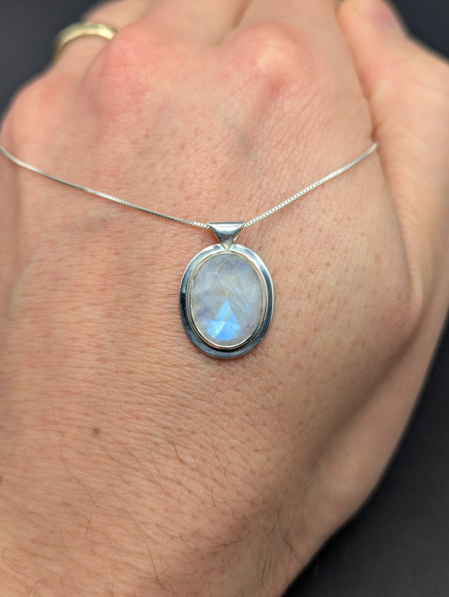 Rose Cut Moonstone Necklace