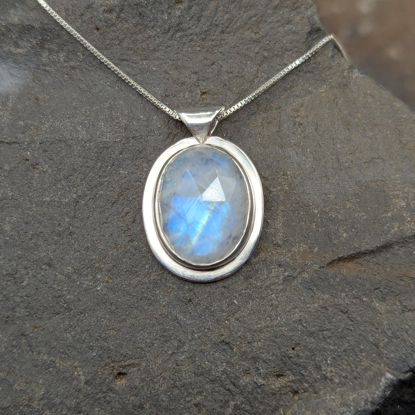 Rose Cut Moonstone Necklace