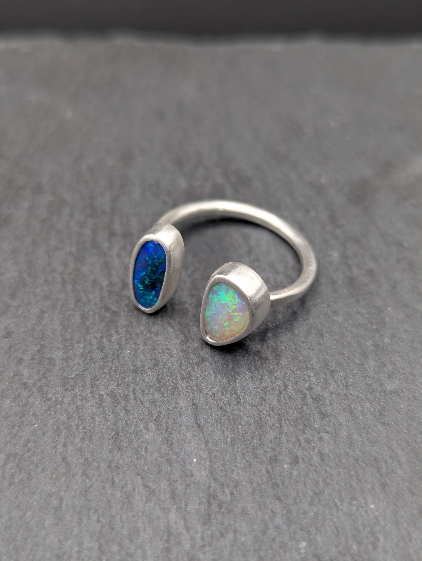 Double Australian Opal Ring - Size 8