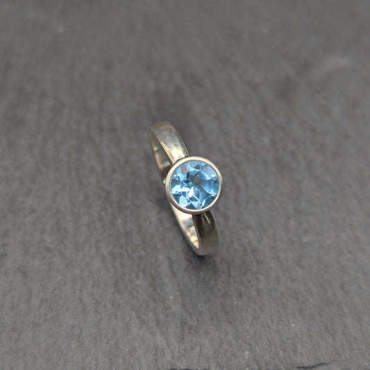 Sky Blue Topaz Ring - Size 8.25